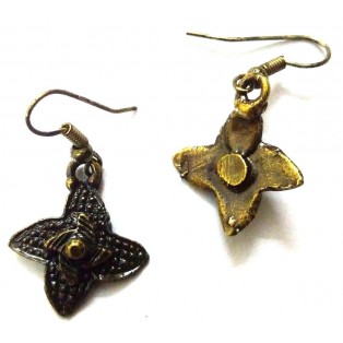 Antique Gold Earring Jhumki Contemporary Fashion Jewelry Hook Drop Dangle EA232